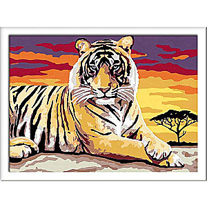 Numbered Painting 18X24cm Tiger