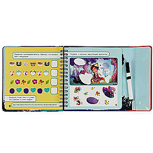 Logical tasks 50 games ENCHANTIMALS spiral notebook with marker
