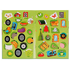 Logical Stickers. Forward to Adventures. Blue Tractor.