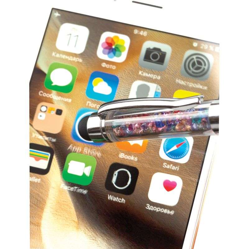 Ballpoint pen swivel CRYSTAL TOUCH PEN blue 1.0mm