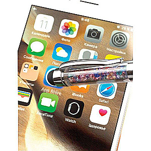 Ballpoint pen swivel CRYSTAL TOUCH PEN blue 1.0mm
