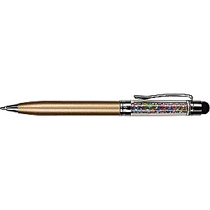 Kugelschreiber drehbar CRYSTAL TOUCH PEN blau 1.0mm