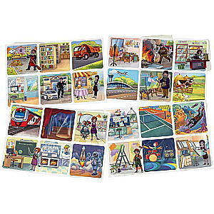 Plastic lotto for toddlers 4+ Who works where? Selecting professions