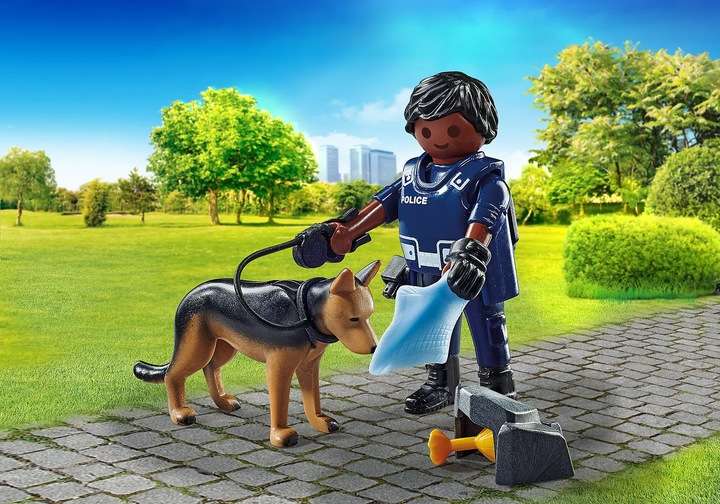 Police with a Detective Dog