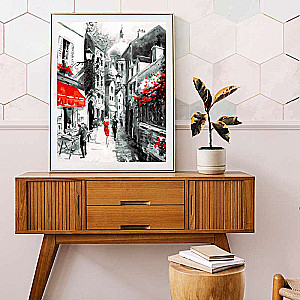 Painting by numbers 40x50 Color canvas OLD TOWN ALLEY 21 colors