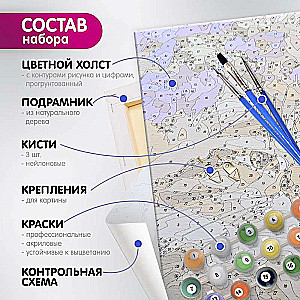 Paint by Numbers 40x50 Color Canvas KOVALEV V. AUTUMN 27 colors