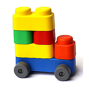 Constructor - Soft Bricks plus. Joyful Transport 10 pieces