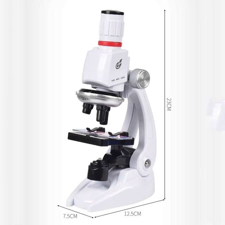 Microscope with accessories ZOOM 100x-1200x