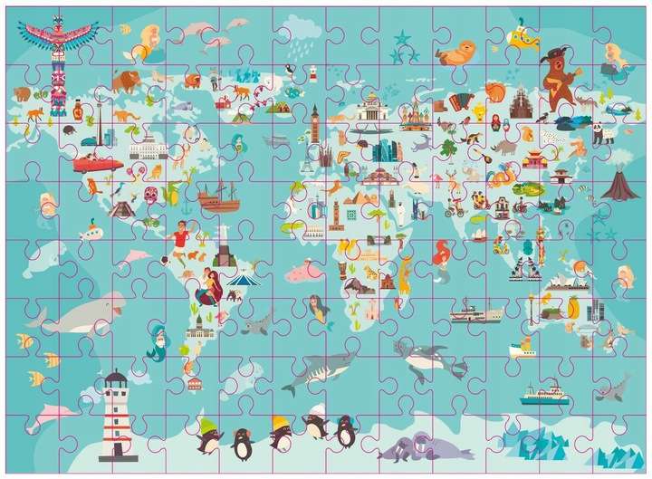 Puzzle - Word Puzzle, 96 pieces, 35x48 cm