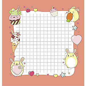 Kawaii Notebook. Small notebook for great happiness in mint