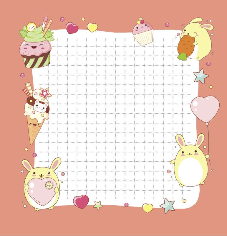 Kawaii Notebook. Small Notebook for Big Happiness in Lavender