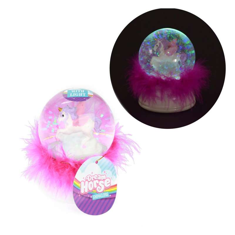 Decorative Glass Unicorn Ball with Backlight