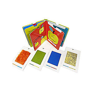 Crocodile... pink and fluffy? Interactive book with tactile pull-out cards