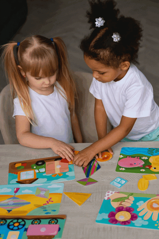 Educational game FAR FAR LAND Shapes with Velcro