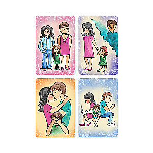 Metaphorical cards Mom, Dad and Me. Working with child-parent relationships cards + brochure