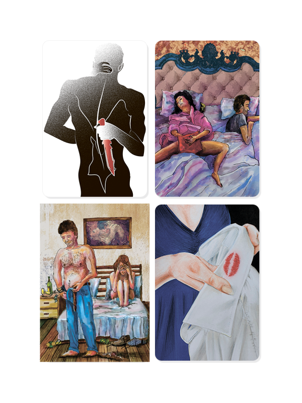 Metaphorical cards - Exposed feelings. Metaphor of sexual relationships cards + brochure