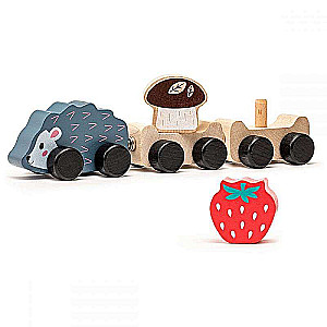 Wooden Train - Hedgehog
