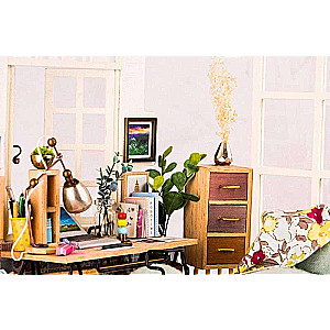 Wooden 3D Folding Miniature ROBOTIME Home Office