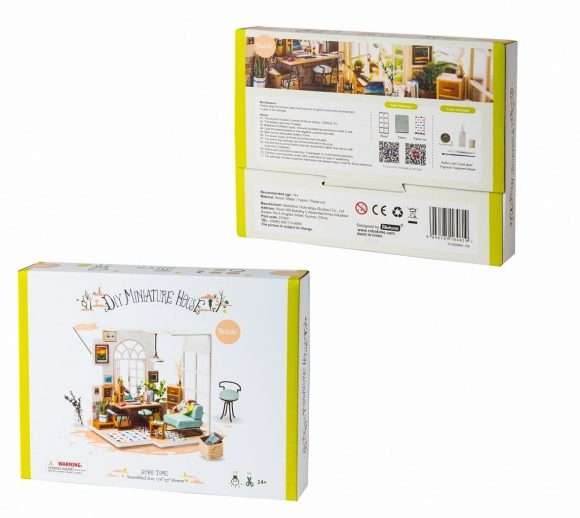 Wooden 3D Folding Miniature ROBOTIME Home Office