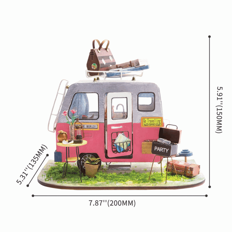 3D Foldable Miniature ROBOTIME Camping