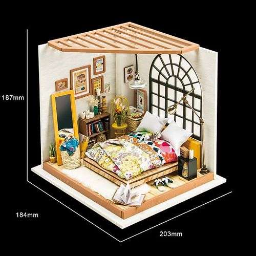 3D Foldable Miniature ROBOTIME Bedroom