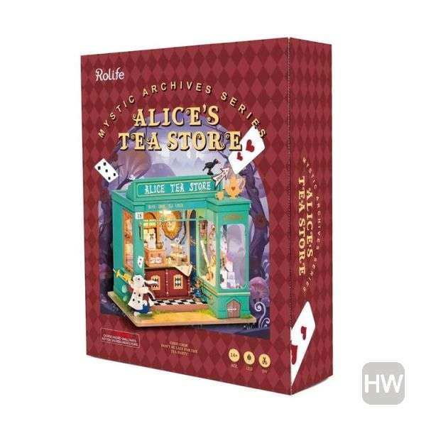 3D Foldable Miniature ROBOTIME Alice Tea Store