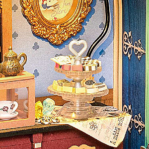 3D Foldable Miniature ROBOTIME Alice Tea Store