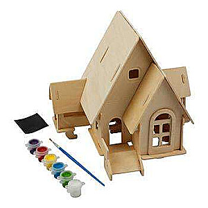 Wooden 3D Puzzle-Paint ROBOTIME House