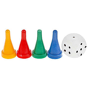 Board Game-Walking - Blue Tractor. Traffic Rules