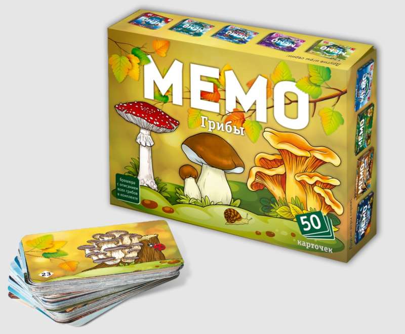 Board Game - Memo Mushrooms 50 Cards