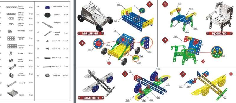 Metal Constructor No. 1 206 pcs