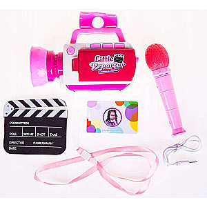 Little Reporter with a Camera and Microphone