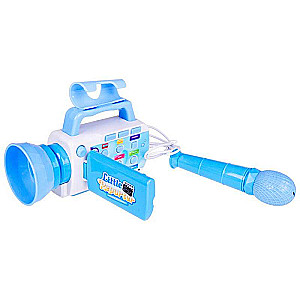 Little Reporter with a Camera and Microphone