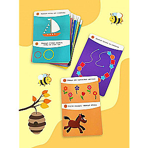 Set of developmental cards for children. My first developmental games 12 cards