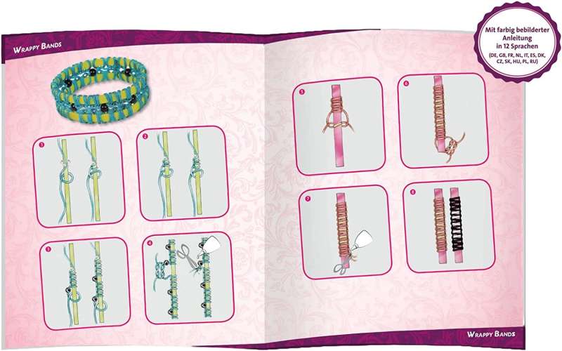LENA Wrappy Bands Creative Set, Create Your Own Bracelet