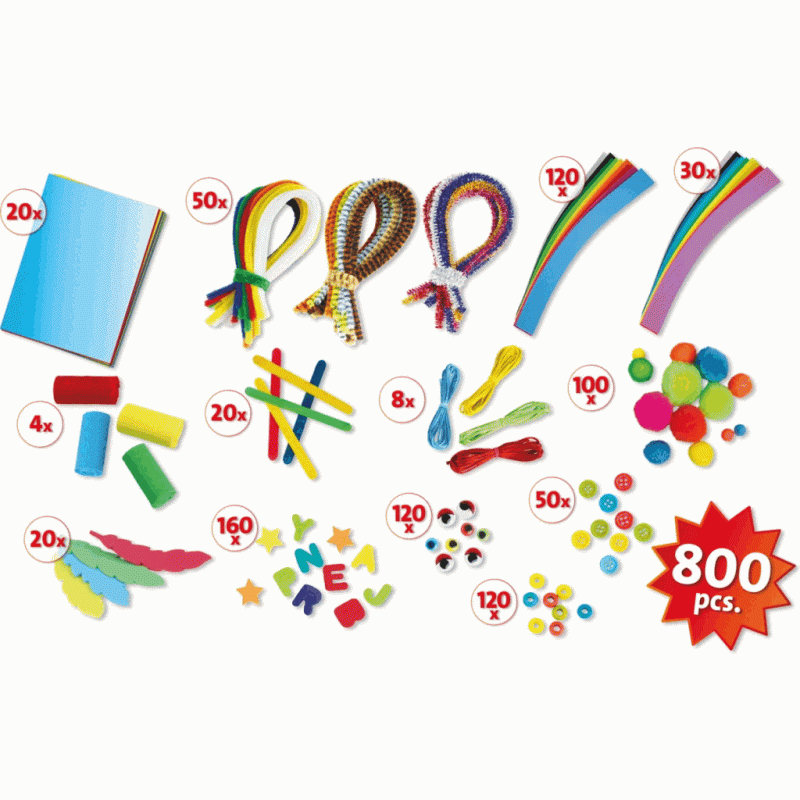 LENA Jumbo Creativity Set, 800 pieces