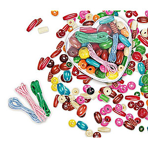 LENA Creative Set Wooden Beads in a Box