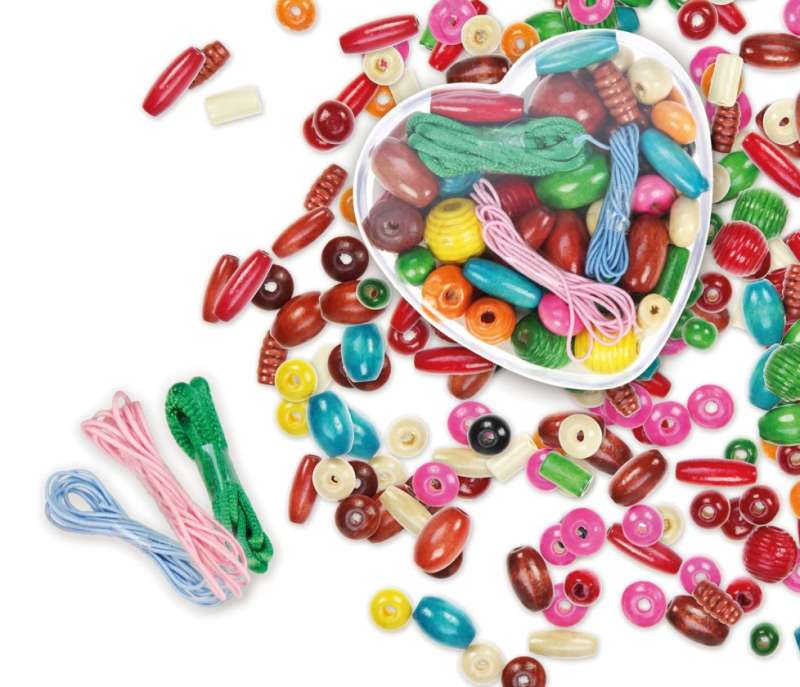 LENA Creative Set Wooden Beads in a Box