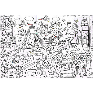 Cheerful Construction. Big Coloring by Numbers
