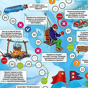 Board Game with Tokens. Everest