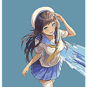 Anime Style Notebook Blue, 32 Sheets