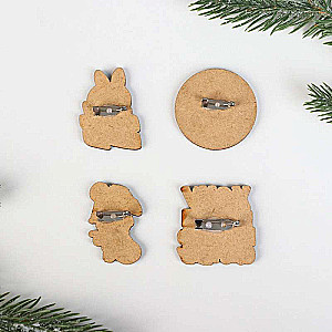 Wooden New Year Pin MIX