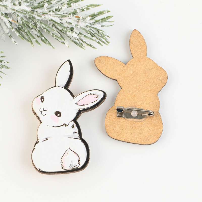 New Year Badge of Fluffy Joys, 3.3 x 4.7 cm