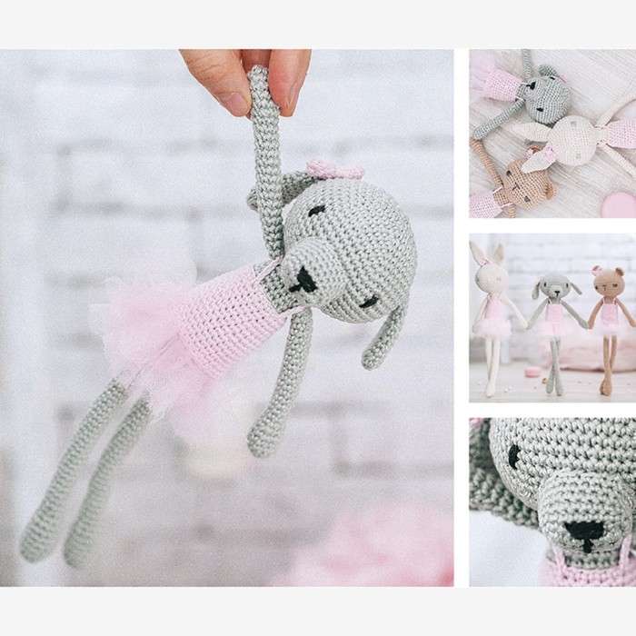 Amigurumi: Soft Toy Sunny the Dog, Knitting Kit, 10 × 4 × 14 cm