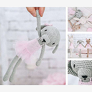 Amigurumi: Soft Toy Sunny the Dog, Knitting Kit, 10 × 4 × 14 cm
