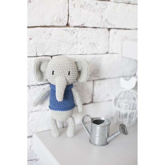 Amigurumi: Soft Toy Baby Elephant Mo, Knitting Set, 10 × 4 × 14 cm