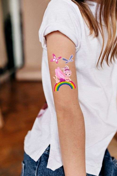 Tattoo - temporary sticker Fairy Magic with sequins 15.5x21 cm