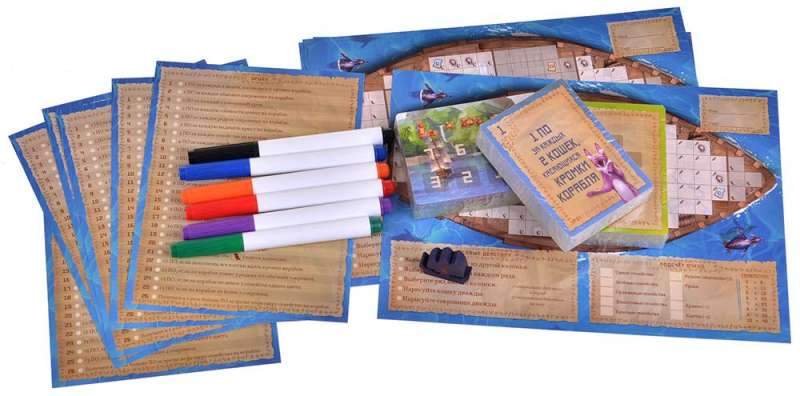 Board game - Isle of Cats. Explore and Draw