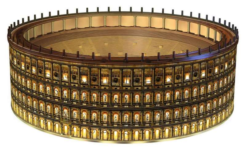 3D Puzzle Coloseum at Night, with backlight