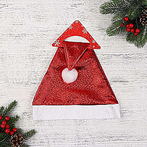 New Year's Cap Glamorous Shine 28x40 cm, red